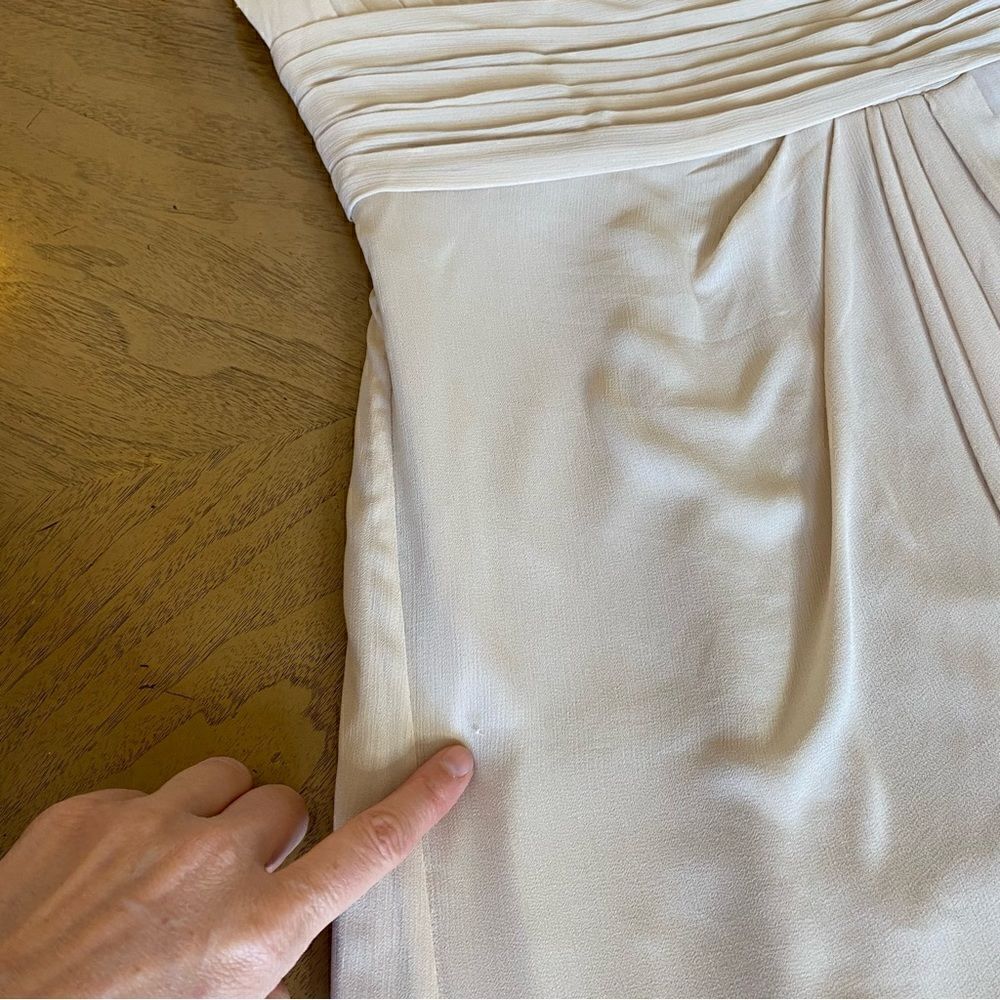 Watters & Watters Bare Pink / Nude Ruched Maxi Gown Size 2 - Picture 13 of 13